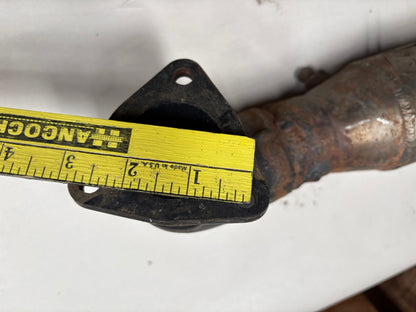 Used Engelhard PTX 3D exhaust gas purifier on exhaust pipe.